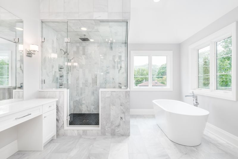Marble-Style Shower Wall